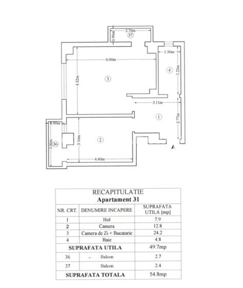 Tatarasi. Apartament nou, intabulat, 2 camere model spatios, gata de utilizare! - 2