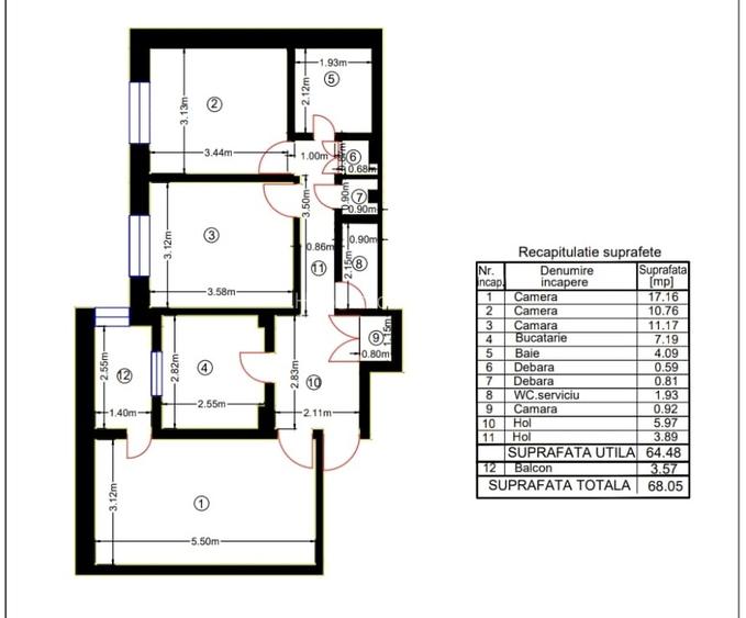 Ghencea-Strada Sergent Gheorghe Latea-Apartament 3 camere - 3
