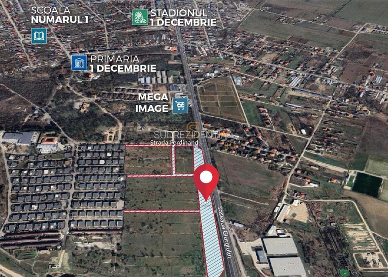 Teren intravilan, 1 Decembrie, deschidere DN5, certificat urbanistic - 2