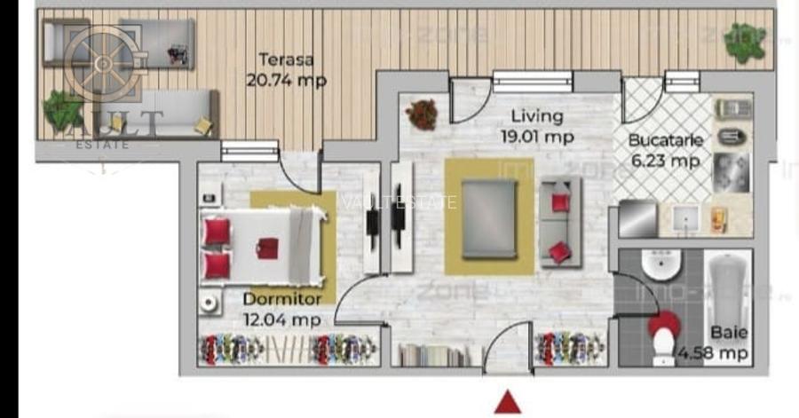 2 camere - terasa 20 mp - imobil 2020- Uverturii - 12
