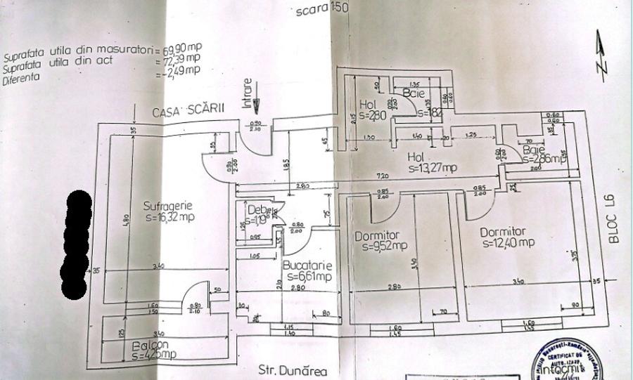 Apartament 3 camere decomandat, 70 mp, 2 băi, balcon | Strada Dunării, Călărași  - 15