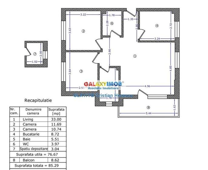Apartament 3 camere 85 mp Iuliu Maniu Pacii Str Dr Belsugului - 5
