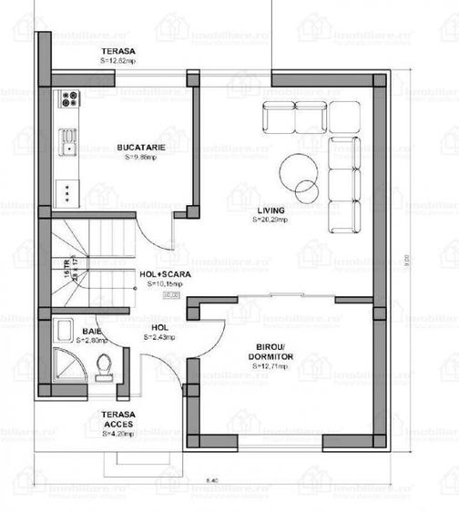 Proprietar - Single 5 camere, 420 mp teren, 220 mp - 2