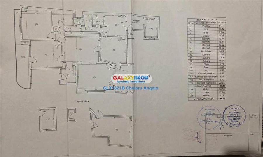 Unirii apartament 7 camere,suprafata utila 198 mp,stare bună - 9