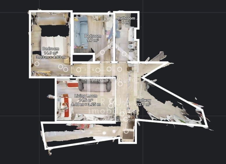 Apartament 3 camere, etaj 1,mobilat,utilat -Cartier Kogalniceanu - 12