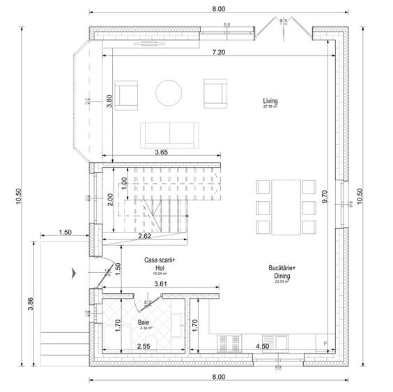Vilă superbă P+1 Tunari 171mp, 4 camere, curte proprie, 387 mp teren - 7