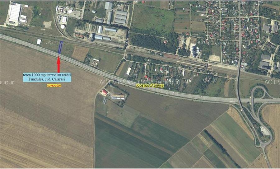 Teren 1000 mp Fundulea, deschidere Autostrada A2, ideal commercial - 4