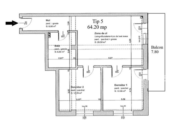 Apartament 3 camere balcon loc parcare zona Triajului Selimbar - 4