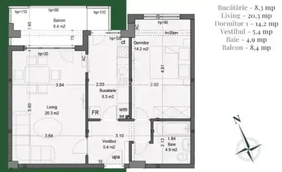 Apartament 2 Camere Decomandat Metrou Nicolae Teclu-Pallady - 2