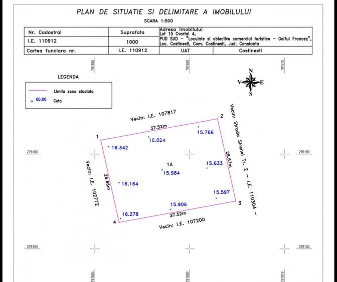 Teren 1000 mp Costinești – Golful Francez | Vedere la Mare si Utilități - 4