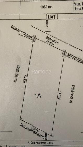 Teren intravilan 1058mp Cartier Tismana - Str Gloriei - 2
