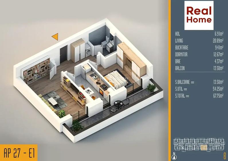 2 Camere Decomandat Terasa 13 mp Pallady  Finalizare 2026 Pret Lansare - 6