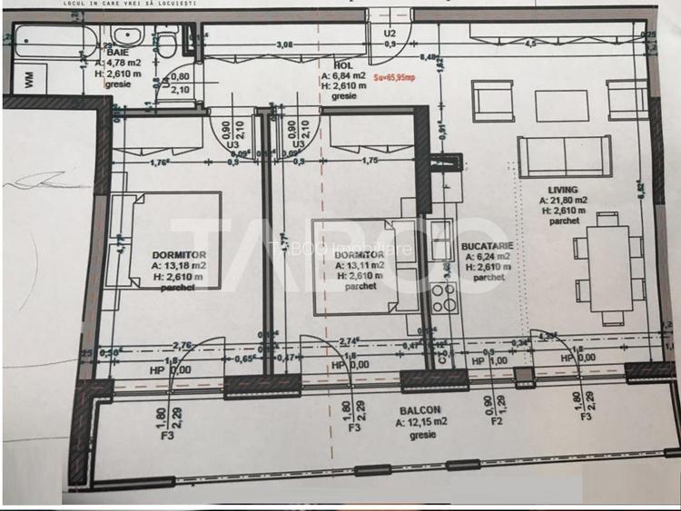 Apartament cu 3 camere 66 mp in City Residence din SIbiu - 1