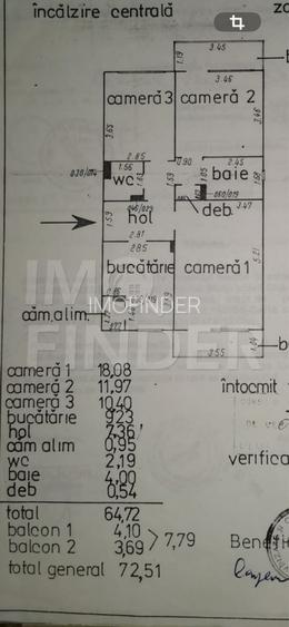 Vanzare apartament 3 camere  Zorilor, 65 mp plus 2 balcoane, zona Recuperare - 10