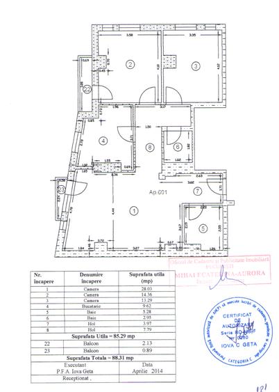 Apartament 3 camere Gheorghe Ionescu Sisesti ~ Etaj 6 ~ 2 Bai - 16