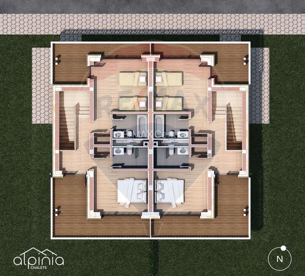 Teren 1600 mp cu proiect & autorizație, Chalet Duplex Râșnov Glăjerie - 8