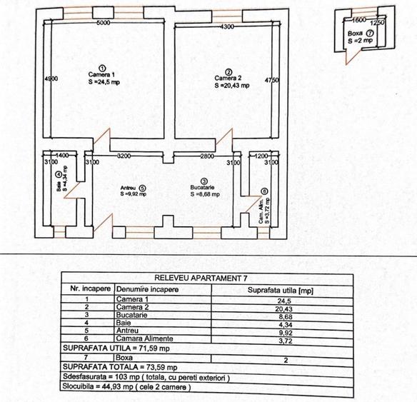 Ap cu 2 camere, 72mp, complet renovat, demisol inalt, zona Bălcescu!