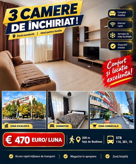 3 Camere Decomandat Izvorul Rece/ Berceni
