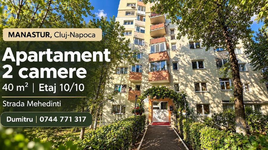 MANASTUR, Apartament 2 camere - 40m² - etaj 10/10