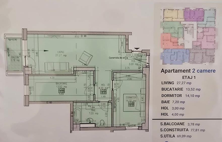 De vanzare Apartament 2 camere - Sisesti -Baneasa - Comision 0%