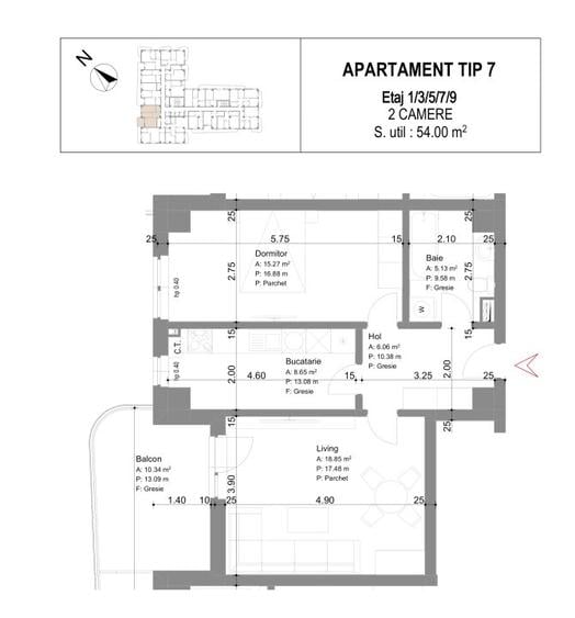 Apartament 2 camere decomandat, 64 mp, acceptam CREDIT, NOU Galata - Alexandru