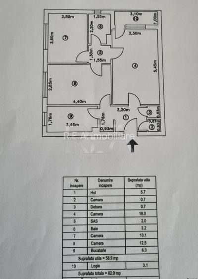 3 camere, 10/10, 62 mp, bloc tip E-Drumul Taberei-Favorit - 10
