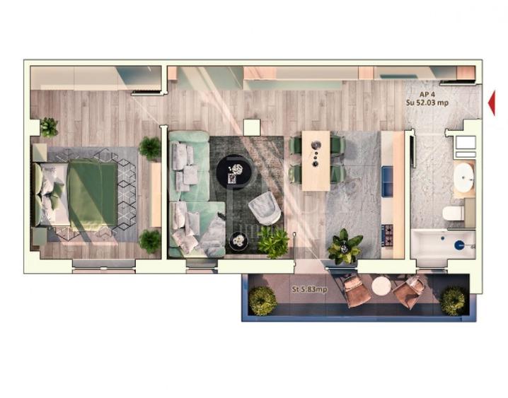 Apartament 2 camere de vanzare in Marasti, Cluj Napoca
