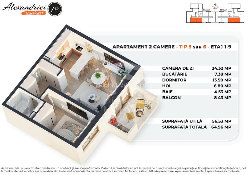 Alexandriei 152 | Bloc Nou Premium | 2 Camere Decom | 56 mp Utili - 1