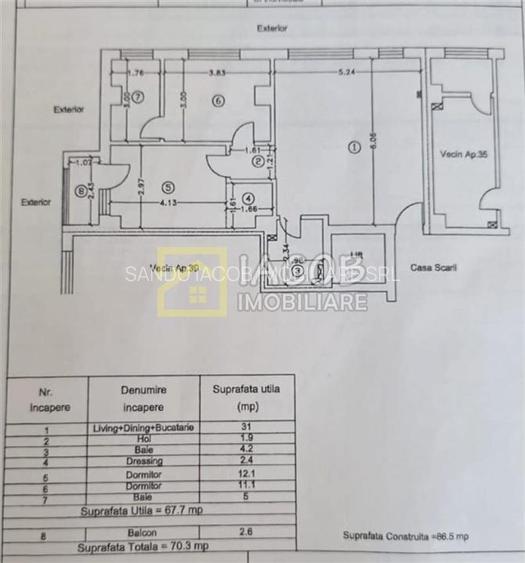 3 camere, etaj 6, Arena Residence Bacau - 26