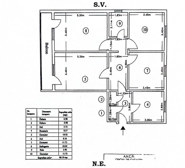 Apartament 4 camere de vanzare Copou
