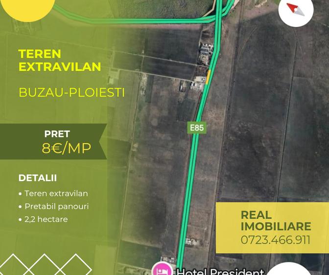 Teren zona Ford - Hanul lui Tinta - Buzau !
