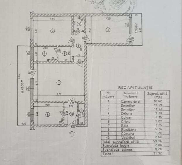 Apartament 3 camere-semidecomandat-zona Drumul Taberei - Favorit