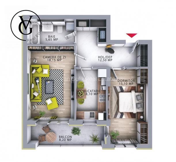 Apartament 2 camere - Maurer | Tomis Plus - TVA inclus - 13