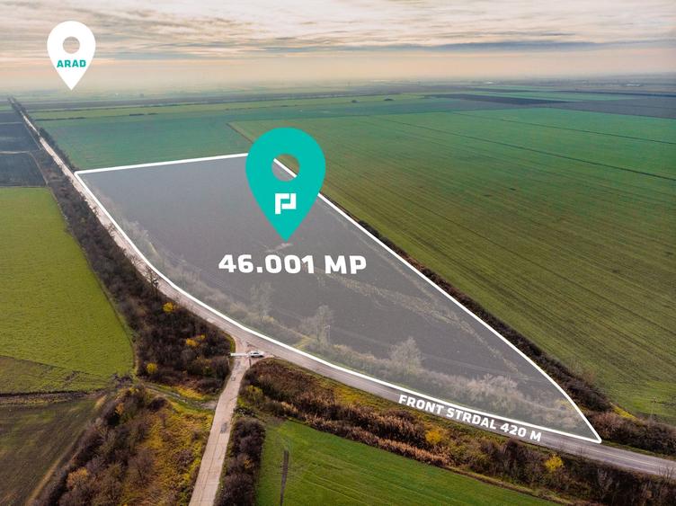 Teren la sosea cu 420 m front stradal