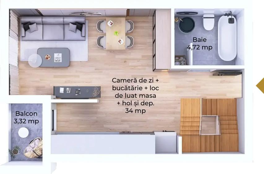 Apartament 3 camere in Avantgarden3 Brasov