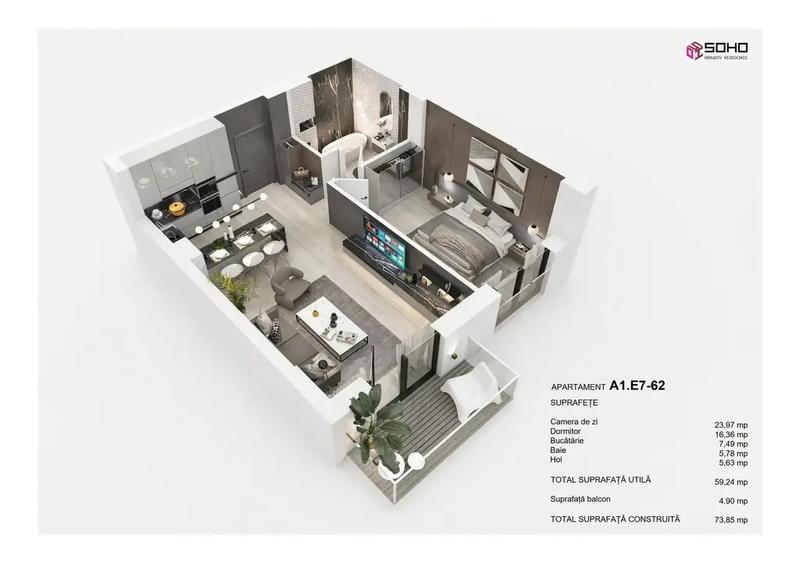 Apartament 2 camere