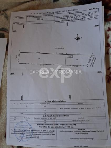 Lot de casa 930 mp in centru utilitati Poiana lui Stanga Giurgiu - 8