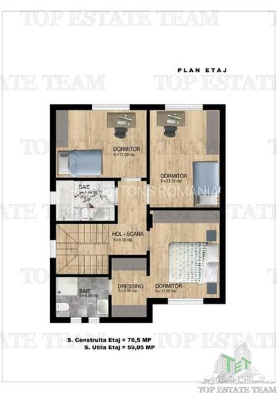 Vila moderna individuala cu 4 camere , 3 bai , Living open space, terasa,incalzi - 8