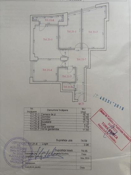 3 Camere Pallady Drm. Gura Crivatului 79 mp Metrou N. Teclu 15 min