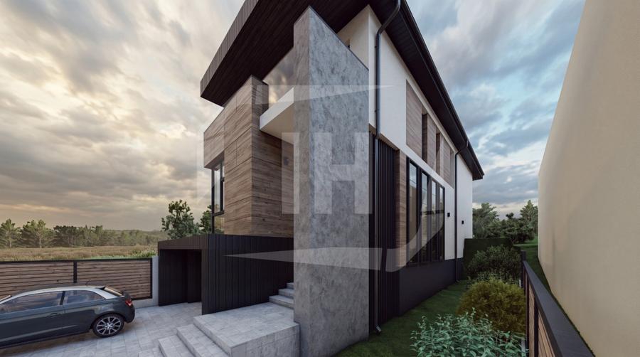 Casa cu arhitectura moderna, 280 utili, teren 619 mp, in zona Grigorescu
