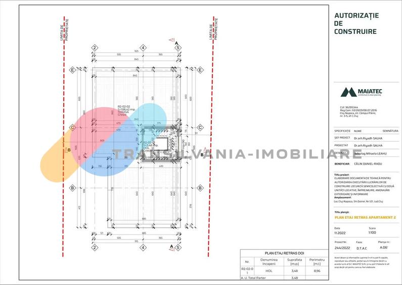 Teren 630 mp cu autorizație pentru două unități locative - Dambul Rotund