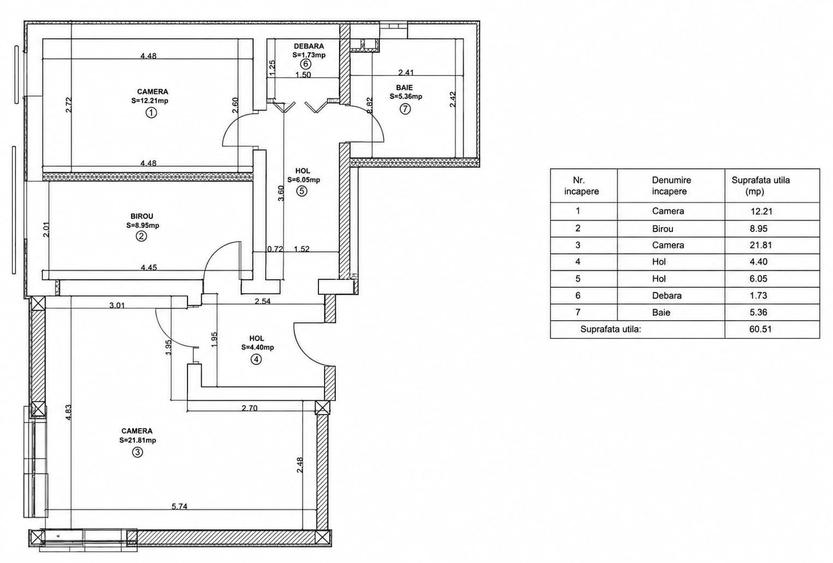 Apartament 2camere, mobilat, utilat, parcare,  zona Observator Zorilor - 1