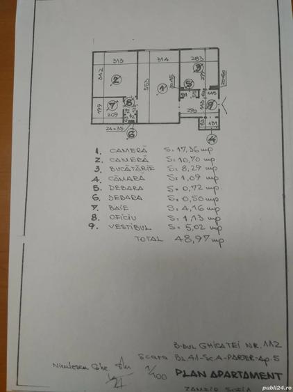 Apartament 2 camere | Tei | 50 mp | Parter | Bd. Ghica Tei | 0% Comision