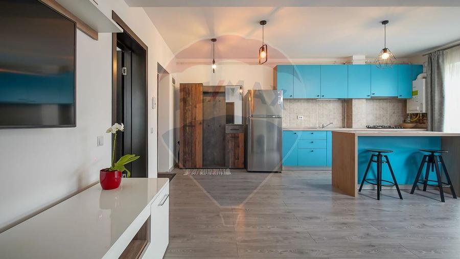 Apartament 2 camere, 53 mp, open space, mobilat&utilat, Sânpetru