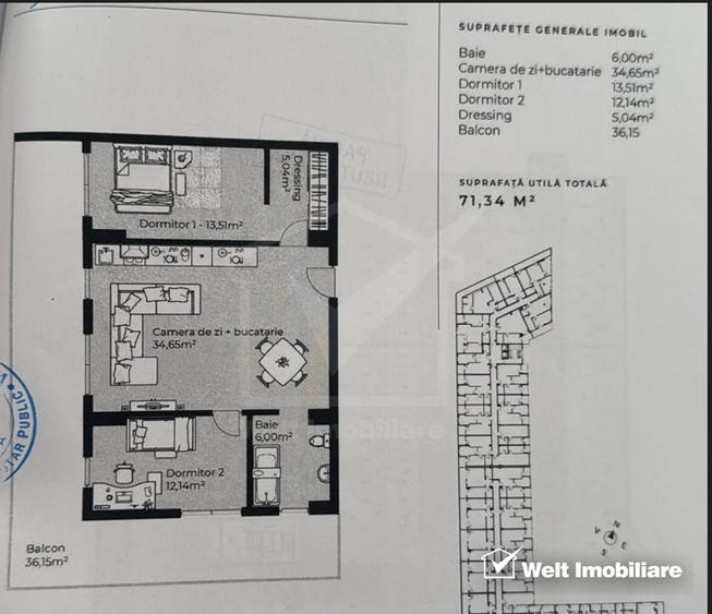 Apartament 3 camere| Finisat | Panorama |zona Sopor |Balcon generos 36 mp