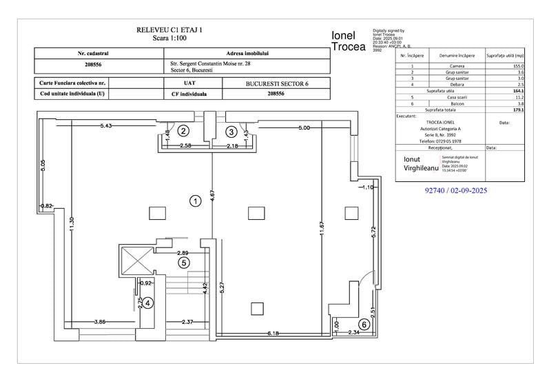 Cladire S+P+3, lift, se adauga 300 EURO utilitati, intre Plaza si Afi,proprietar