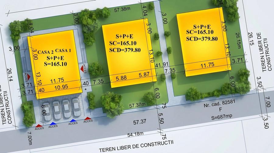 Duplex semifinisat, zona Vivo
