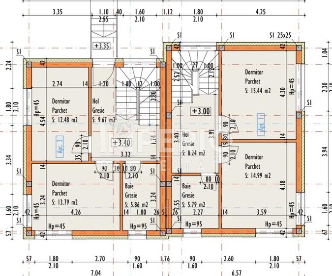 Duplex modern in Cartierul Dambul rotund-170,86mp utili, teren 200mp