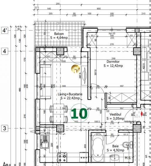 APT. 10 - 2 camere Etaj 2 48 mp - Bloc finalizat - Otopeni