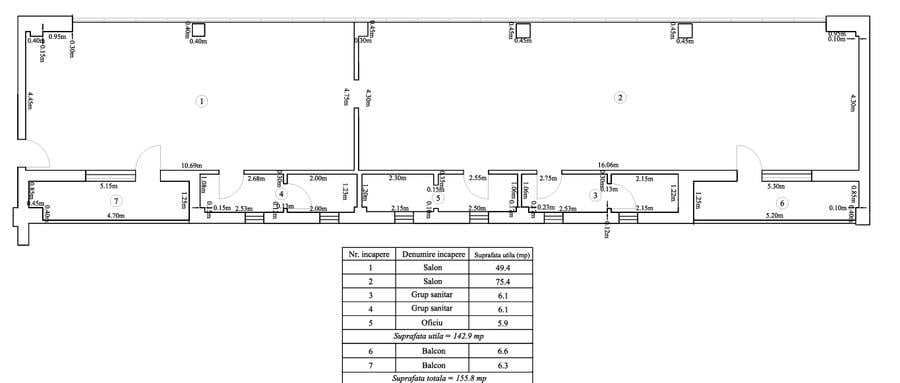 Spatiu comercial - Noua Residence - 142 mp - finalizat/intabulat
